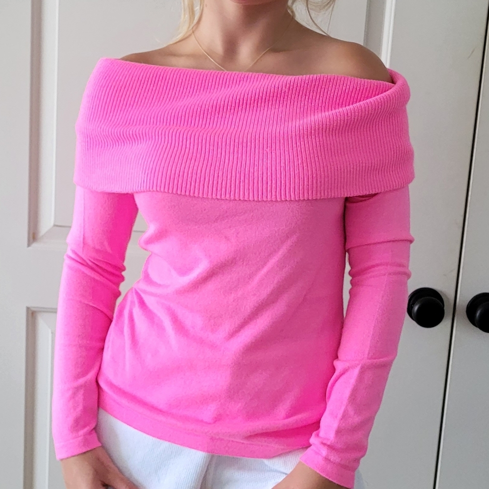 Lilly Pulitzer off the shoulder sweater